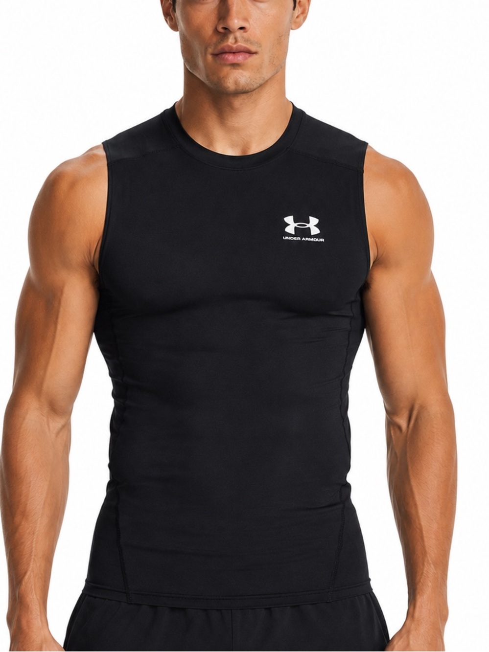Under Armour‎ HeatGear Compression Sleeveless tank muscle Shirt Black Men’s XL